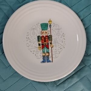 Fiestaware Nutcracker Plate with White and Green